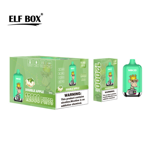 elf box digital 12000 puff disposable e cigarette with led display