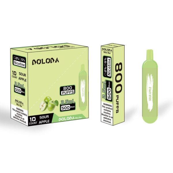 high quality doloda mini bar 800 puff disposable vape factory direct