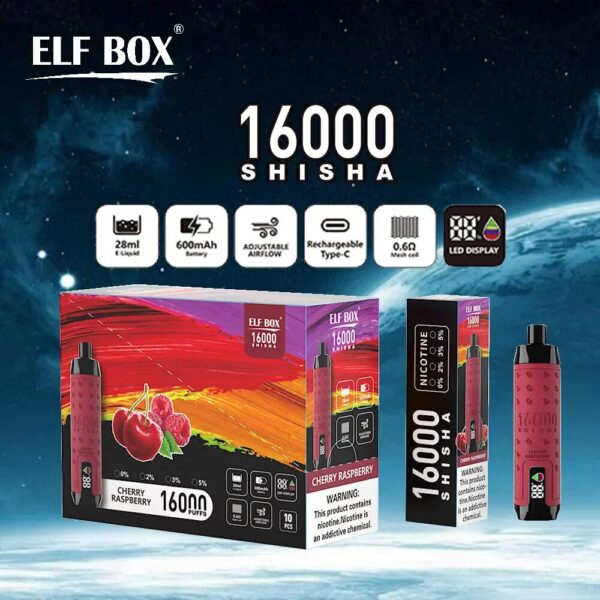 high quality elf box shisha 16000 puff disposable vape factory direct