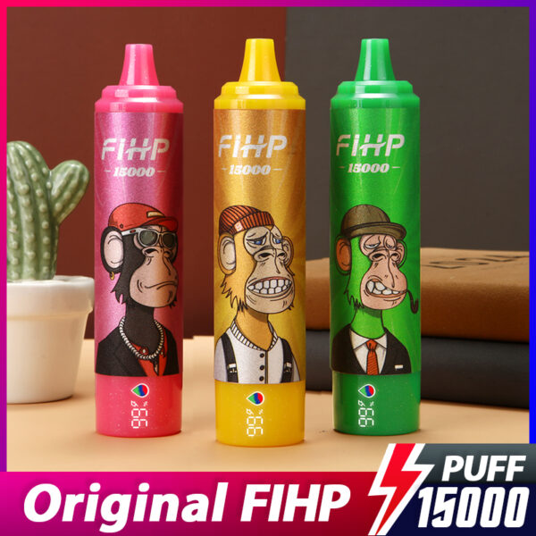 factory wholesale fihp 15000 puffs disposable vape with led display