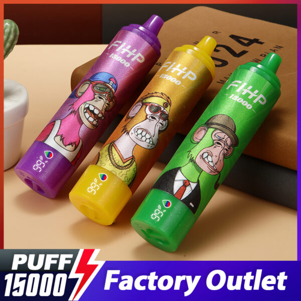 factory wholesale fihp 15000 puffs disposable vape with led display