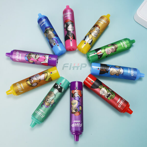 factory wholesale fihp 15000 puffs disposable vape with led display